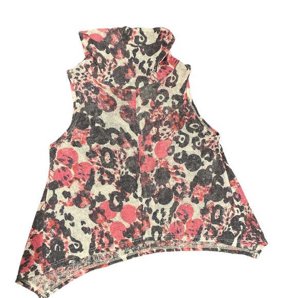 Trisha Tyler Womens Petites Slit Asymmetric Knit Top Pink size XLP - Picture 3 of 3